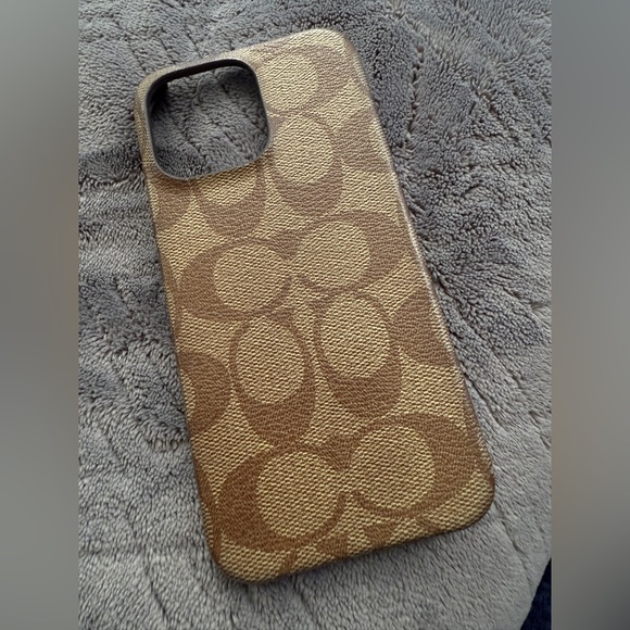 Coach signature iPhone 14 Pro Max case. 
Very nice used condition. - Picture 1 of 3